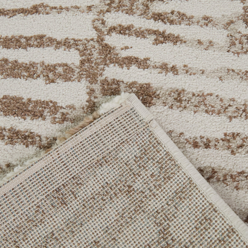 Ivy Bronx Barron Brown Modern Abstract Area Rug | Wayfair
