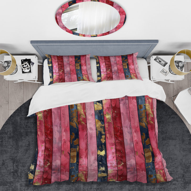 Ensemble de housse de couette Glam Stripes I - Glam, Housse de couette très grand + 2 taies décorativ