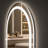 Arched Frameless LED Full Length Wall Mirror with 5mm Copper Free Silver Glass Dimmable Dual Color Lights Plug In or Hardwired