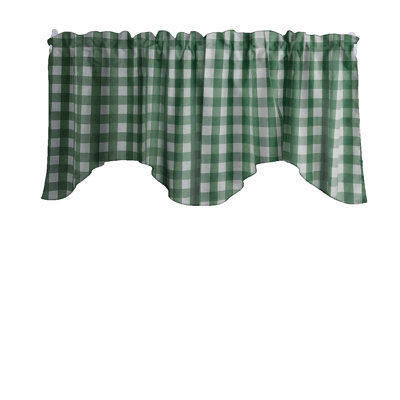 Cantonnière festonnée à carreaux Gingham