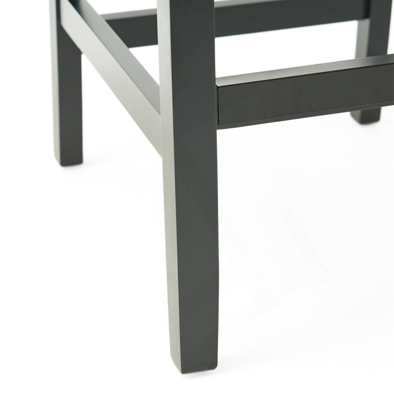Tabourets de bar 26 po en cuir reconstitué avec cadre en bois (ensemble de deux)