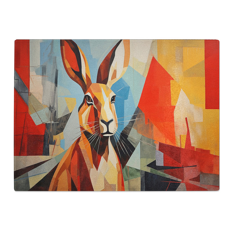 Hare Constructivism  Glass Chopping Board