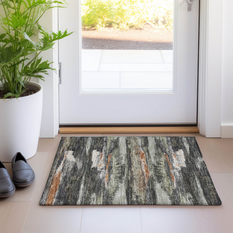 Tapis Aleighna avec envers antidérapant, Rectangle 1 pi 8 po x 2 pi 6 po