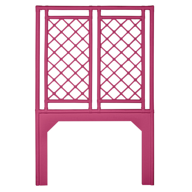 X & Diamond Low Profile Platform Bed, Twin, Hot Pink