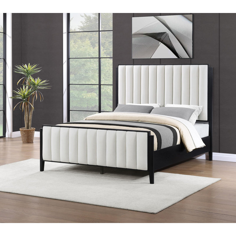 Lit tapissier de 60 po noir, Grand