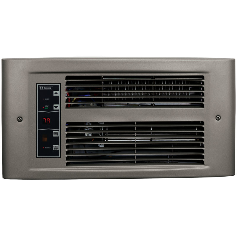 Chaufferette électrique murale à ventilateur, Nickel satiné, 1500 W / 120 V / 12,5 A