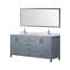 Meuble-lavabo double P 22 po, comptoir en marbre de Carrare, ensemble de robinet et miroir de 58 po-1754689988-1754689989
