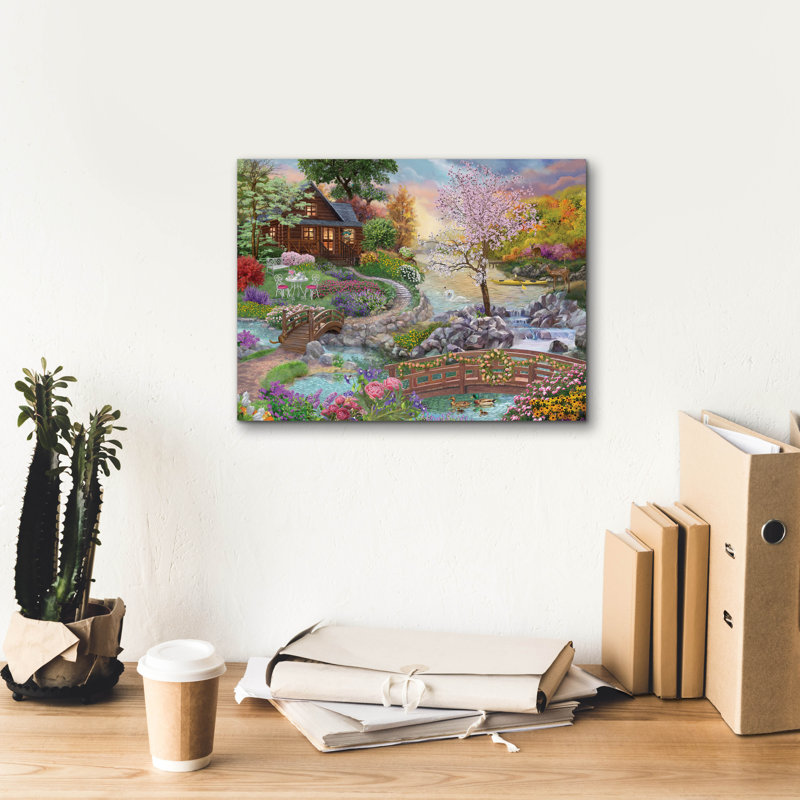 "Spring Stream" par Bigelow Illustration, H 12 po x l 16 po x P 0,75 po