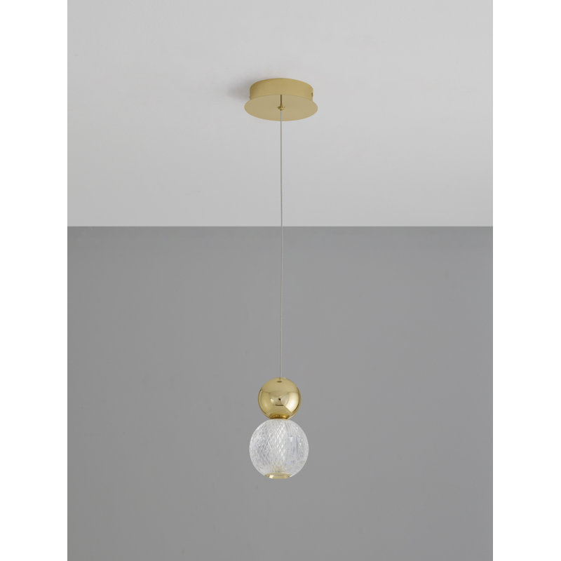 1 - Light Gold LED Sphere Pendant
