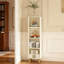 Bibliothèque à 4 tablettes avec tablettes réglables et pieds en bois massif Ronald-32443042-32443040