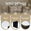 Ensemble de salle à manger rectangulaire à double piédestal avec table de salle à manger de style crème-301154031-299976010-299976012