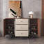 Buffet moderne en cuir avec rangement-107234798