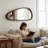 Solid Wood Asymmetrical Accent Mirror-1112668645-1112668571