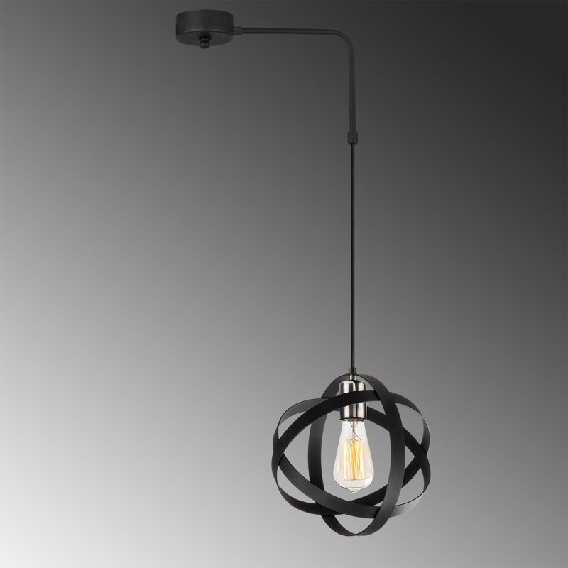 Luminaire de lustre moderne, noir et nickel, hauteur réglable 39,4 - 78,7 pouces | Corps en fer, diamètre du capuchon: 9,8 pouces | Douille E27, 40 W maximum | Conception élégante pour la salle à manger et les espaces de vie, indice de protection IP20