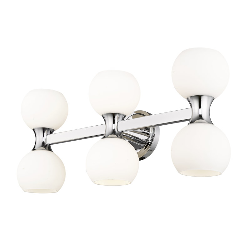 6 - Light Dimmable Vanity Light, Chrome
