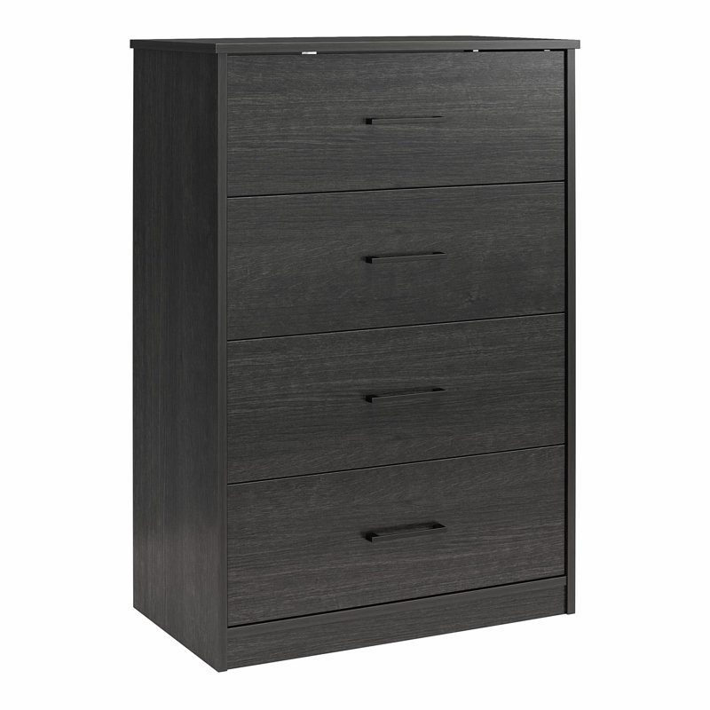 Brez 71cm W 4 - Drawer Chest of Drawers, Black Oak
