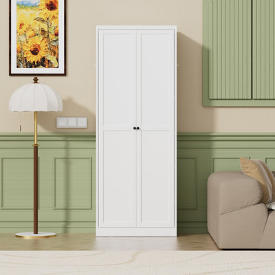 Durable Metal Pantry Cabinet - Easy Assemble, Multi-Use for Kitchen, Living Room, Bedroom
