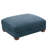 Maelina Upholstered Navy Square Corduroy Ottoman with Solid Wood Legs, Single Ottoman Modular Part For Sectional Sofa-709604289