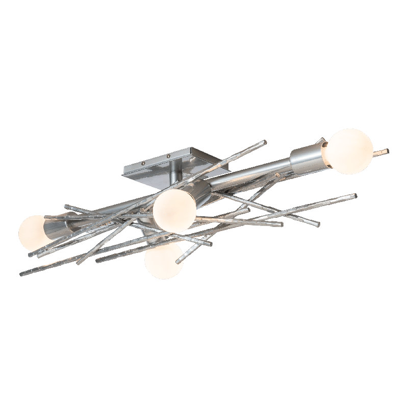 Brindille Steel Armed Sconce, Sterling