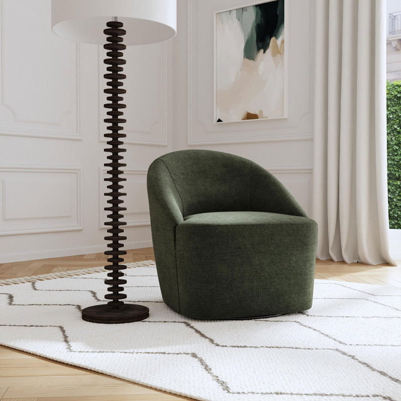 Fauteuil d'appoint pivotant vert Denali