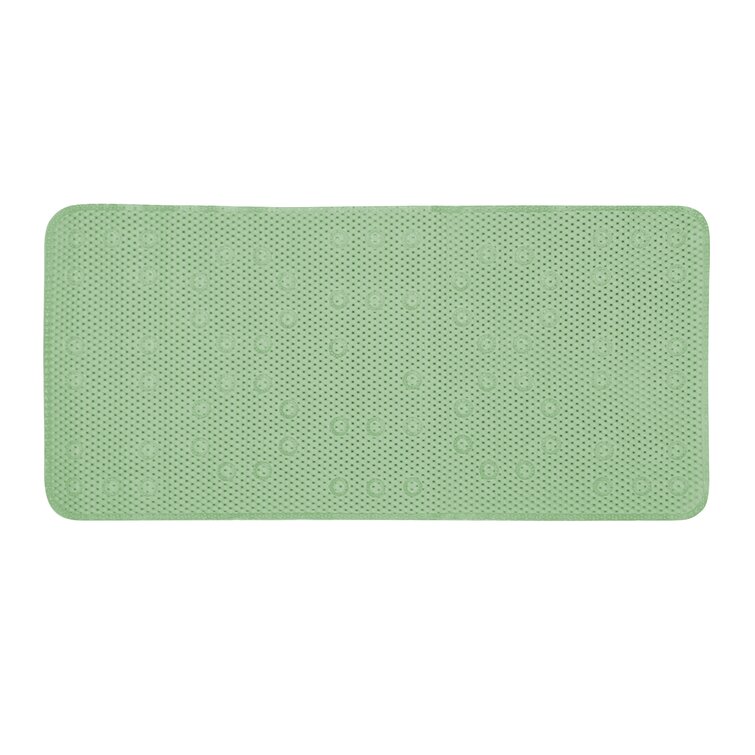 Vinyl Rectangle Plastic/Vinyl Non-Slip Shower Mat Symple Stuff Color: Light Green