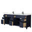 Beckett 84" Freestanding Double Bathroom Vanity with Quartz Top-582092713-582092710-582092714