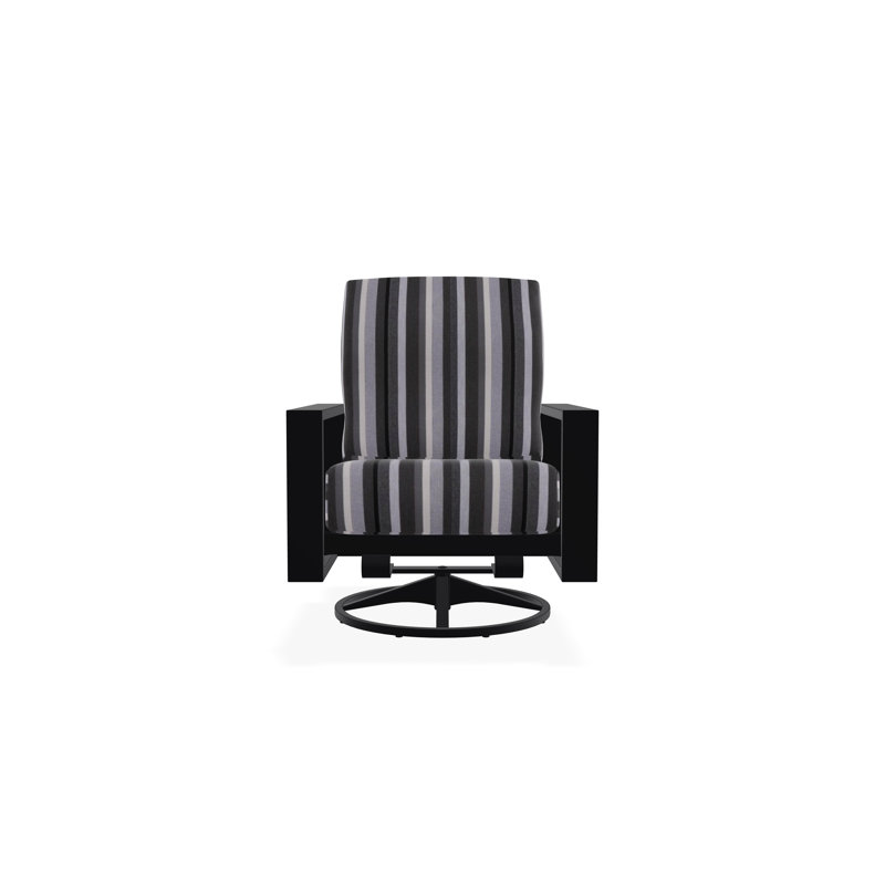Larssen Deep Seating Cushion Swivel Rocker, Black, Sensory Granite