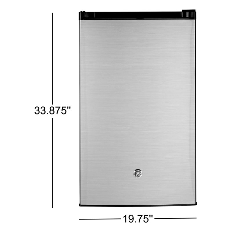 4.4 cu. ft. Freestanding Mini Fridge with Freezer, Steel