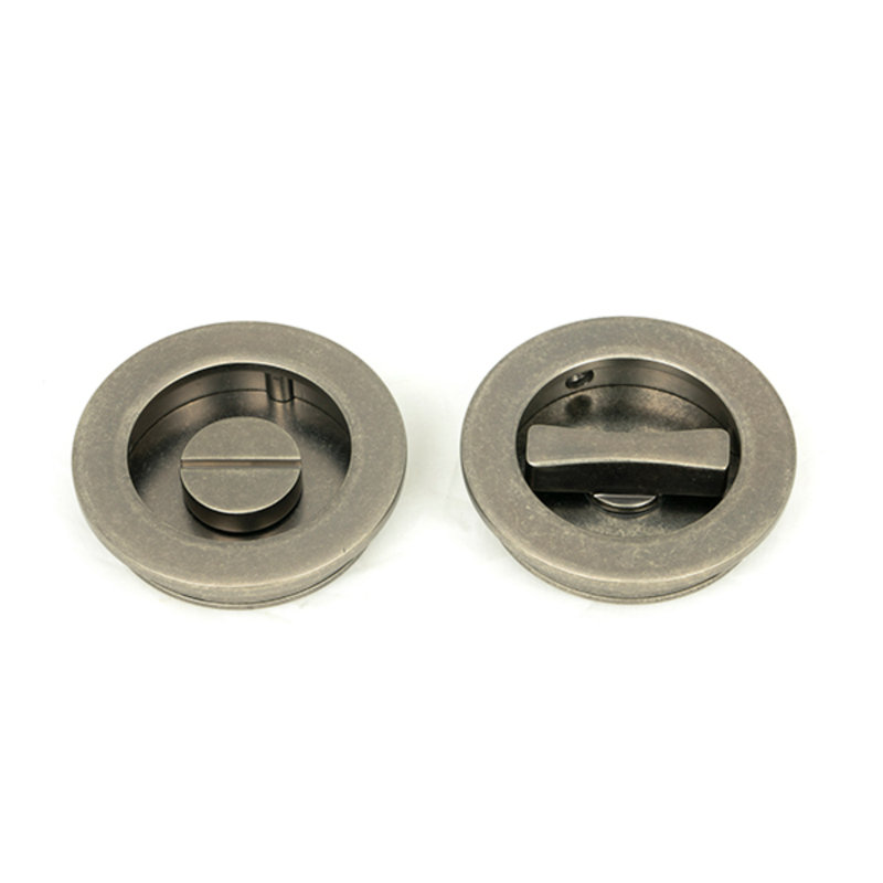 Door Accessory, 6cm H x 6cm W x 1.3cm D, Pewter Patina