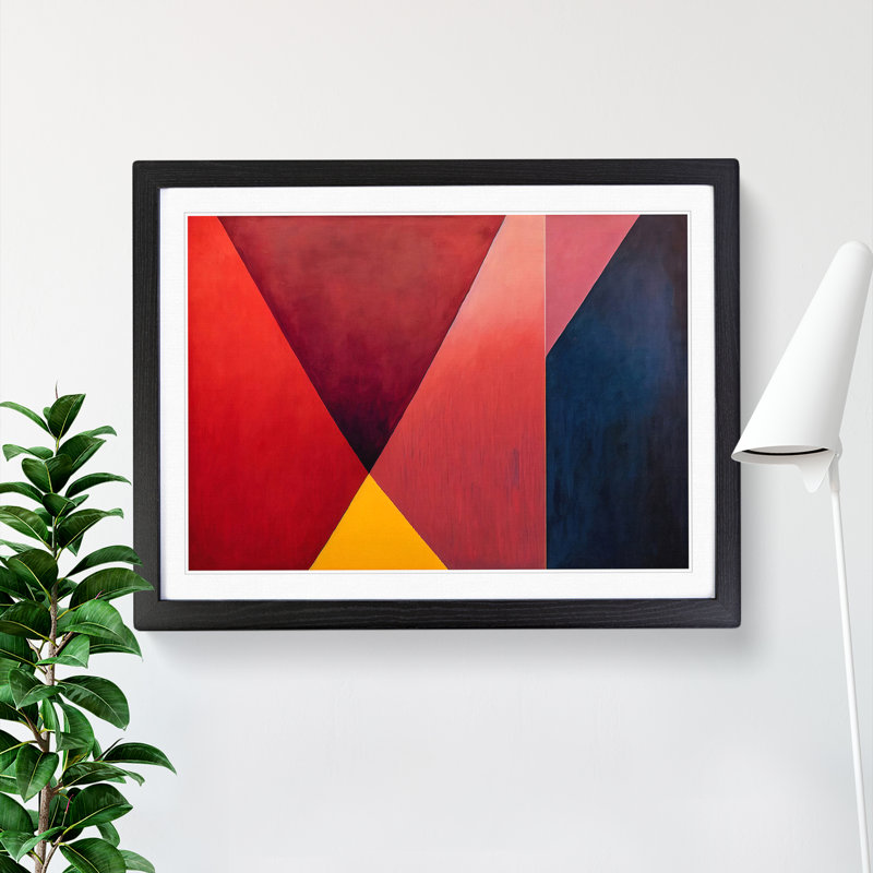 Single Picture Frame Painting, 34cm H x 46cm W, Black Framed