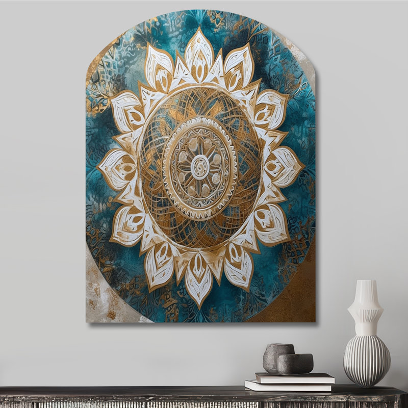 Tayveion - Arch Boho Mandala, reproduction d'art asymétrique, H 34 po x l 25 po