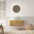 Absher 36'' Floating Oak Bathroom Vanity With Rectangular Marble Sink, Sensor LED & Drawer-678395463