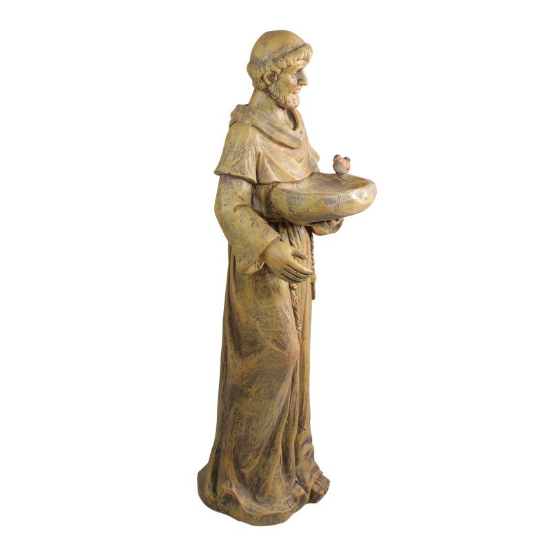 Statue de jardin d'extérieur 35,5 po Brown