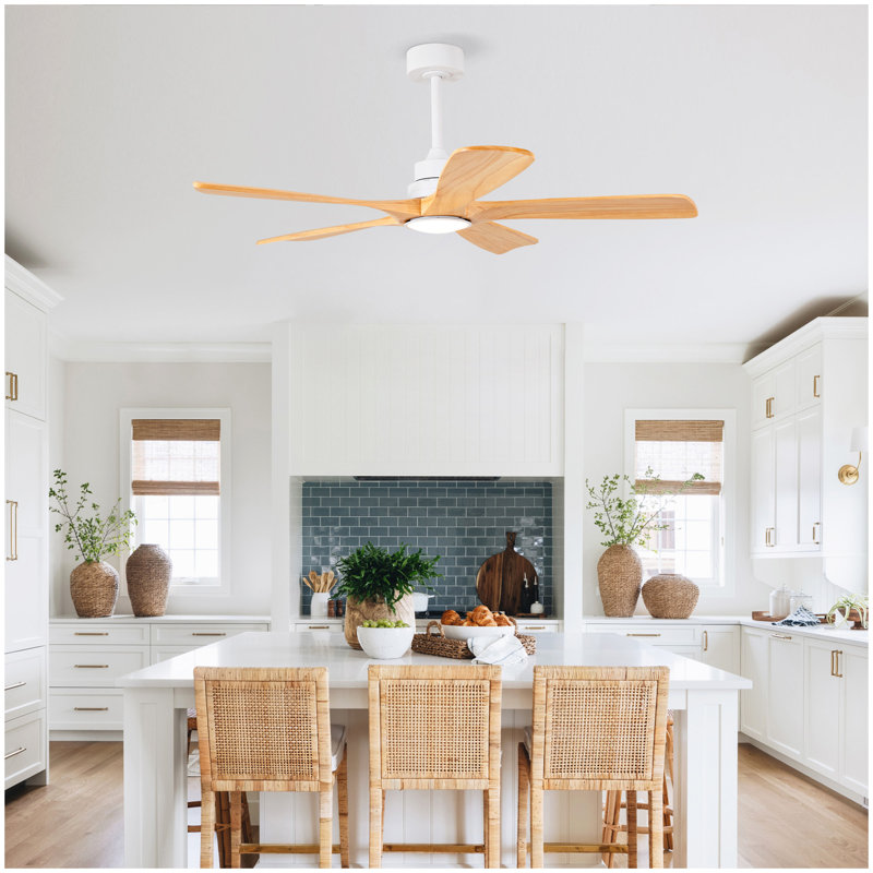 Hot sales Ventilateur de plafond moderne de 52 pouces avec moteur à courant continu réversible à télécommande et 3 pales à intensité variable de 3 couleurs