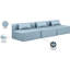 Canapé modulaire en similicuir 3 pièces Ivion-94884219