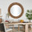 Wood Large Room Wall Mirror with Layered Wood Chip and Stick Design