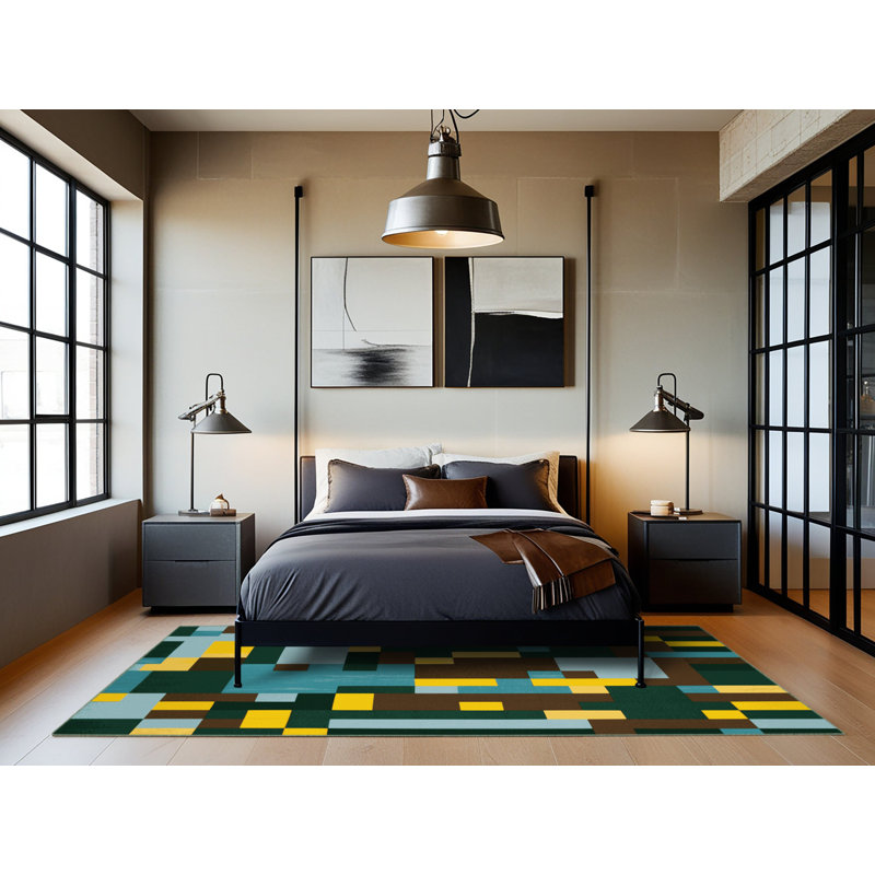 Matrix Mountains Rug, Round 4'