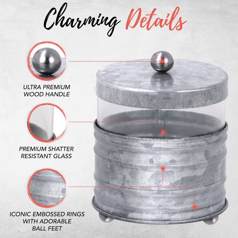 Athiste Bathroom Accessory Set, Galvanized