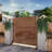 Privacy Metal Screen Fence Panel Horizontal Stripe Pattern-112246456-69478606