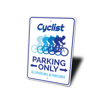 Cyclist Parking Aluminum Sign