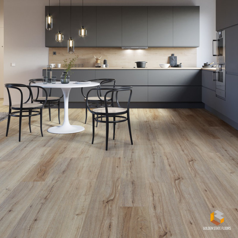 LC Collection 9"W x 60"L x 7mm Thick (20mil wear layer) SPC Vinyl Floor Planks by Golden State Floors, Resort