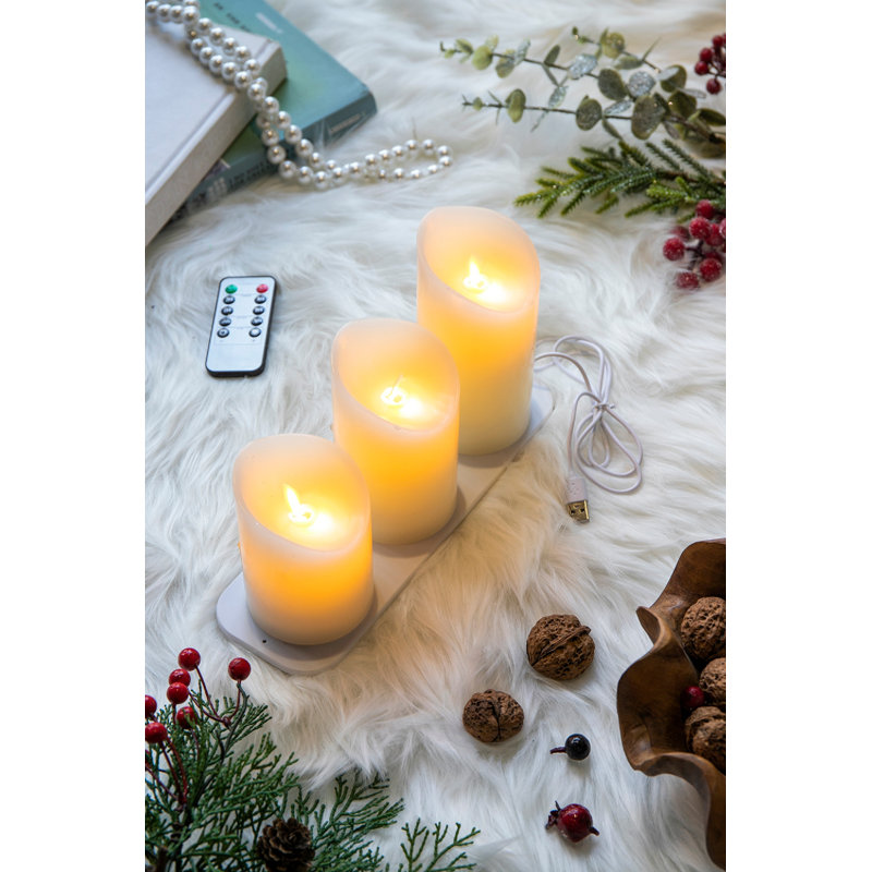 Bougie rechargeable sans flamme à DEL Ellyce