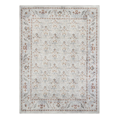 Lurene Performance Chenille Floral Indoor Rug