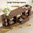 63'' Fluted Tv Stand With Curved Sliding Tambour Doors