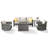 5-Person Powder Coated Steel Outdoor Seating Group-1203517827
