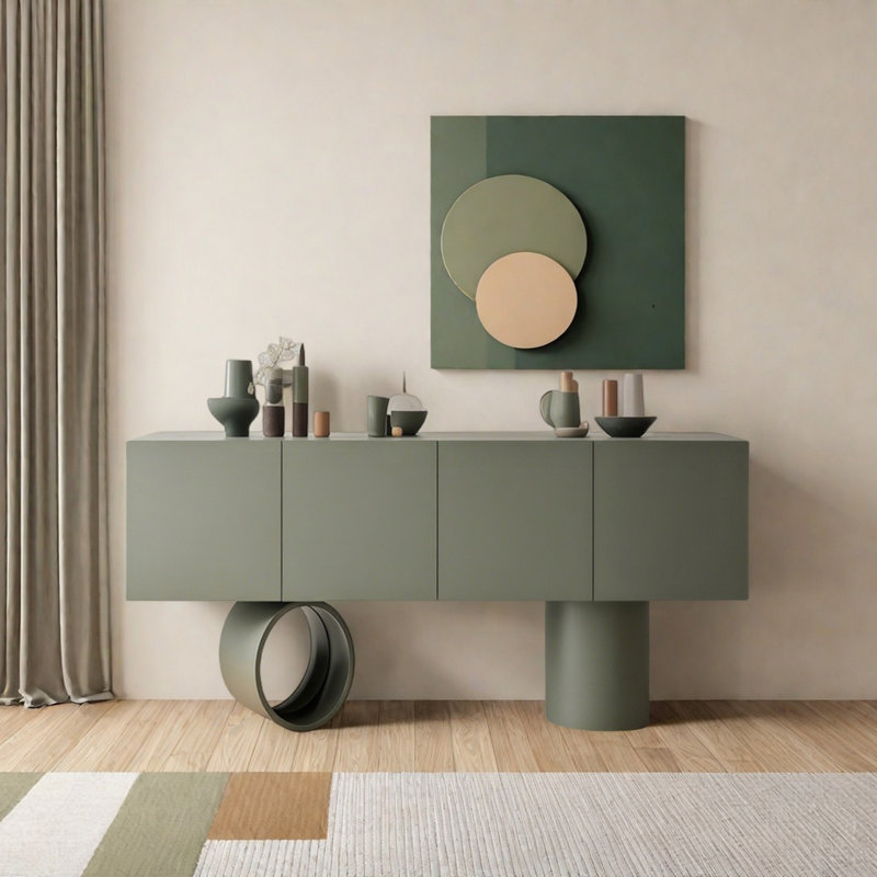 Lindell, 32.09" H x 59.06" W x 15.75" D, Light Green