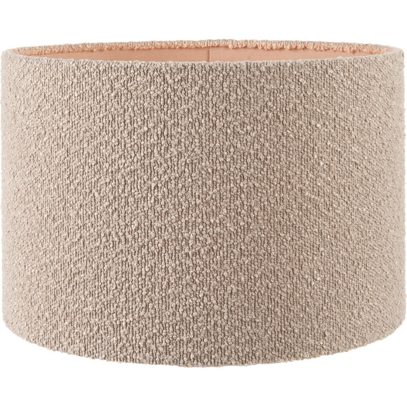 Drum Boucle Lamp Shade, Taupe, 23cm H x 35cm W x 35cm D