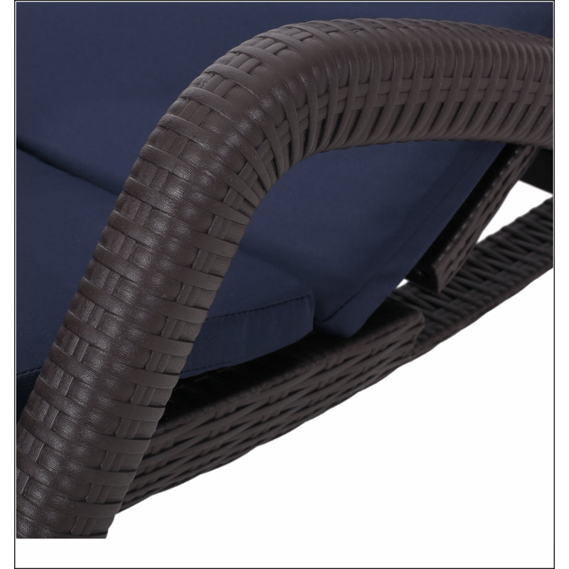 FAUTEUIL DE CHAISE MIKAEL AVEC COUSSIN, Marine