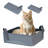 17.7'' Portable Foldable Cat Litter Box-615134846