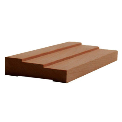EWCA34 Contemporary 2-1/2" Wide X 3/4" Stepped Casing. Unfinished Trim